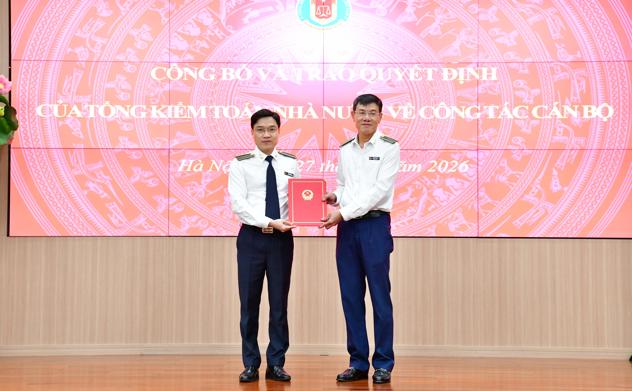 Hội nghị công bố và trao quyết của Tổng Kiểm toán nhà nước về công tác cán bộ