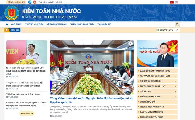 Cổng Thông tin điện tử Kiểm toán nhà nước ra mắt giao diện mới hiện đại, thân thiện