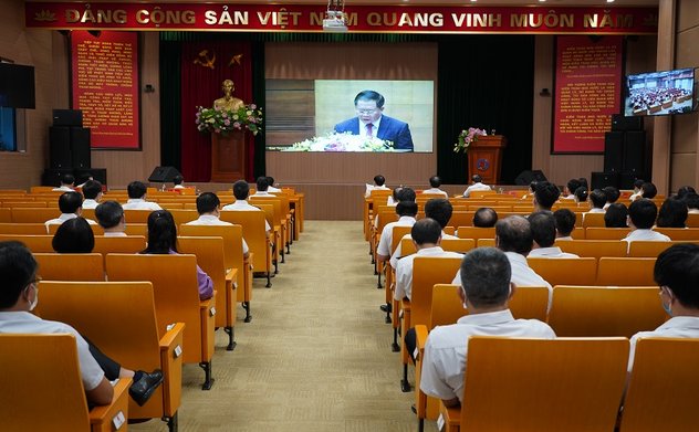 Đảng bộ KTNN tham dự Hội nghị trực tuyến toàn quốc sơ kết 5 năm thực hiện Chỉ thị số 05-CT/TW của Bộ Chính trị khóa XII