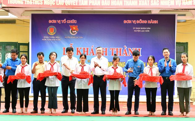 Đoàn Thanh niên KTNN khánh thành công trình đồng hành cùng học sinh huyện vùng cao huyện Lạc Sơn, tỉnh Hòa Bình