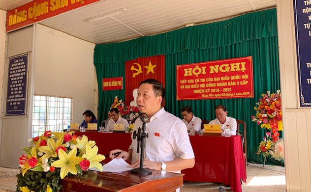Phó Tổng Kiểm toán nhà nước Đặng Thế Vinh tiếp xúc cử tri tại huyện Châu Thành, Hậu Giang