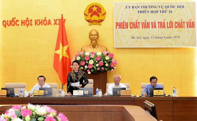 UBTVQH phiên họp 26 tiến hành chất vấn và trả lời chất vấn