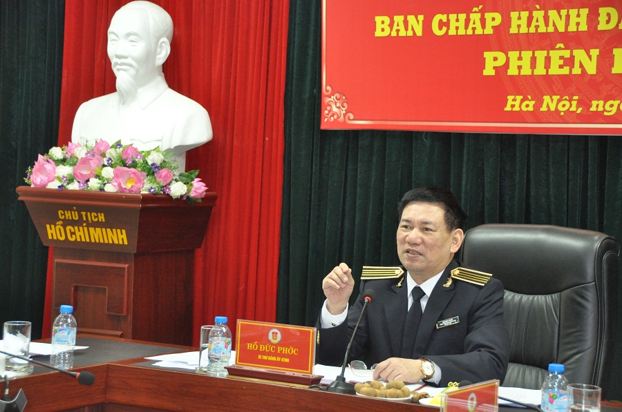 Bí thư Đảng ủy, Tổng KTNN Hồ Đức Phớc phát biểu chỉ đạo Hội nghị